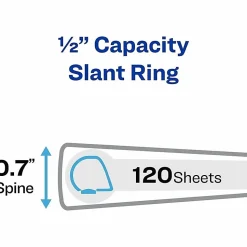Avery® Frame View 3-Ring Binder With Locking One-Touch EZD™ Rings, 1/2