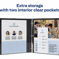 Avery® Frame View 3-Ring Binder With Locking One-Touch EZD™ Rings, 1/2