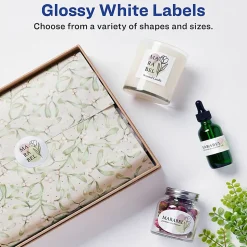 Avery® Glossy Permanent Labels, 6528, Mailing, 2