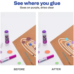 Avery® Glue Stic™ Disappearing Purple Glue Sticks, 1.27 Oz., Pack Of 6