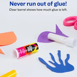 Avery® Glue Stic™ Washable Non-Toxic Permanent Adhesive Glue Sticks, White, 0.26 Oz., Pack Of 18