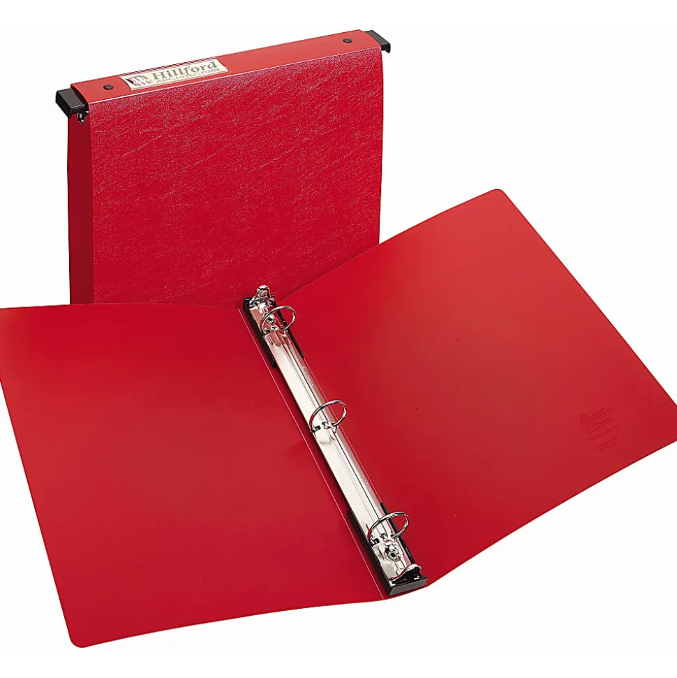 Avery® Hanging Storage 3-Ring Binder, 1" Round Rings, Red