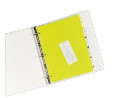 Avery® Heavy Duty Plastic Dividers With White Tab Labels, 8 1/2" x 11", Multicolor, 5-Tab