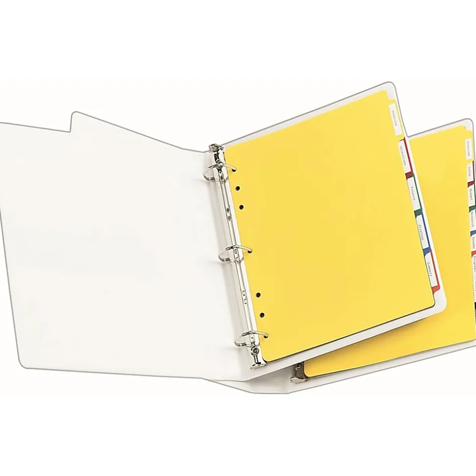 Avery® Heavy Duty Plastic Dividers With White Tab Labels, 8 1/2" x 11", Multicolor, 5-Tab
