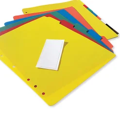 Avery® Heavy Duty Plastic Dividers With White Tab Labels, 8 1/2