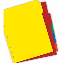 Avery® Heavy Duty Plastic Dividers With White Tab Labels, 8 1/2