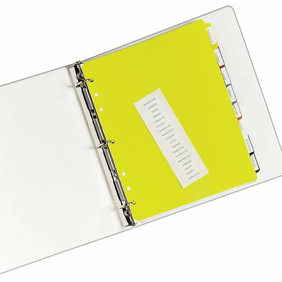 Avery® Heavy-Duty Plastic Dividers, 8-1/2" x 11", 30% Recycled, Set of 8