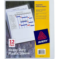 Avery® Heavy Duty Plastic Document Sleeves, 8 1/2