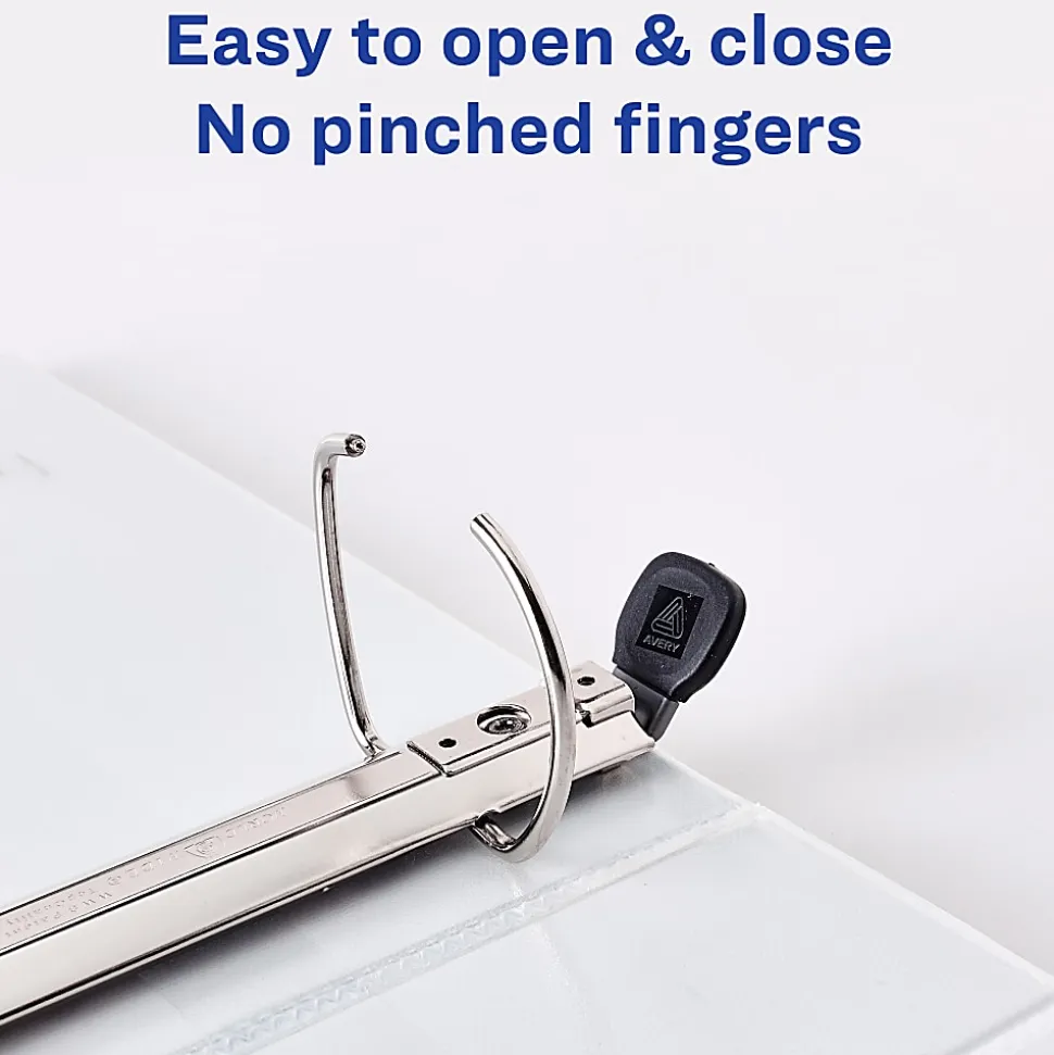 Avery® Heavy-Duty View 3 Ring Binder, 2" One Touch EZD® Rings, White, 1 Binder