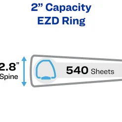 Avery® Heavy-Duty View 3 Ring Binder, 2