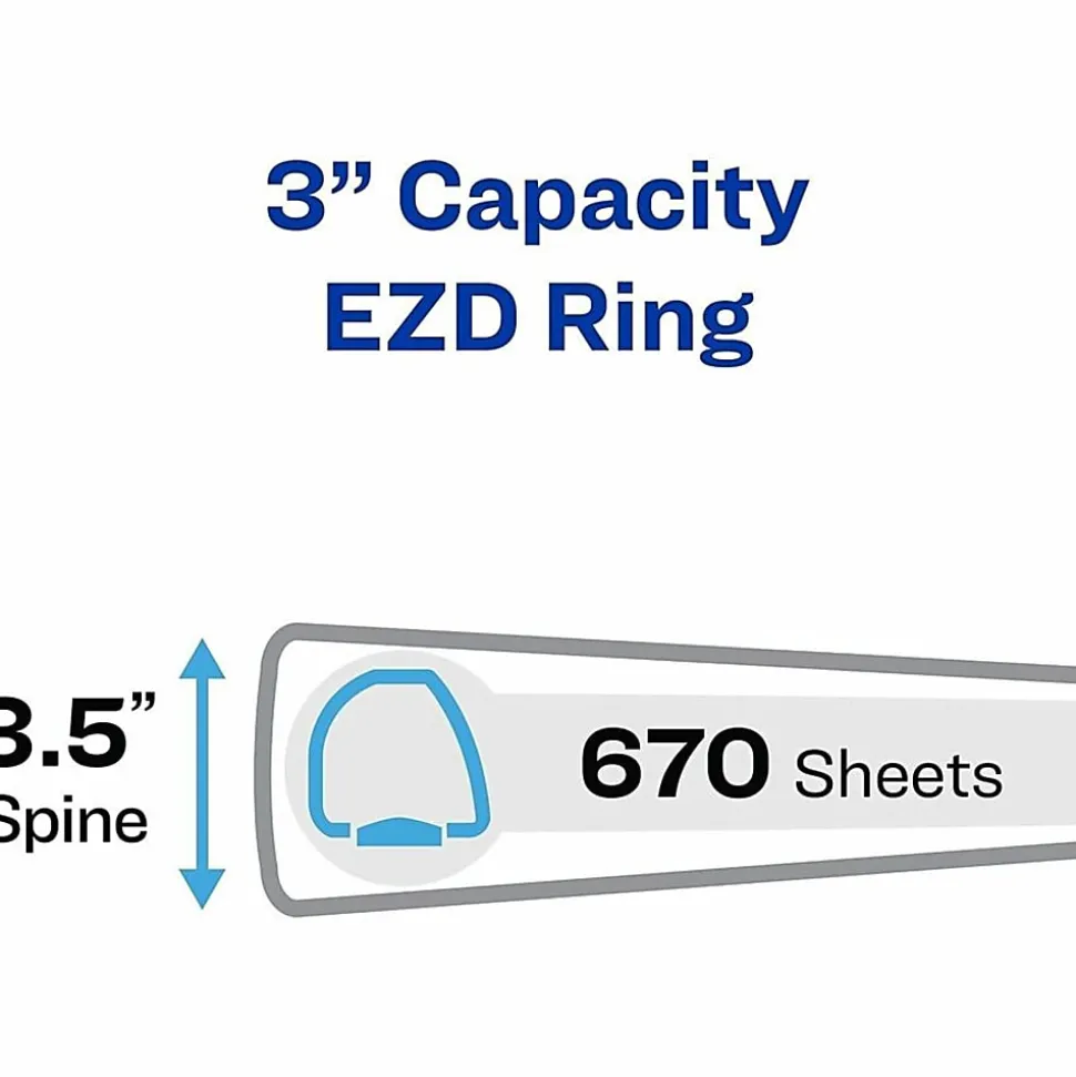 Avery® Heavy-Duty View 3-Ring Binder With Locking One-Touch EZD™ Rings, 3" D-Rings, 39% Recycled, Chartreuse
