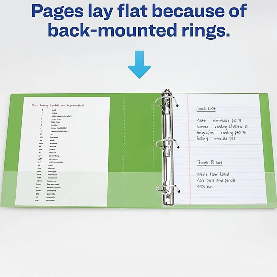 Avery® Heavy-Duty View 3-Ring Binder With Locking One-Touch EZD™ Rings, 4" D-Rings, 43% Recycled, Chartreuse