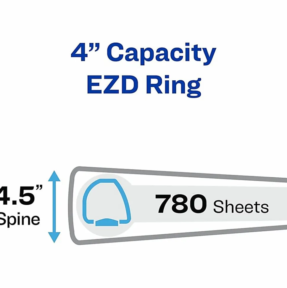 Avery® Heavy-Duty View 3-Ring Binder With Locking One-Touch EZD™ Rings, 4" D-Rings, 43% Recycled, Chartreuse