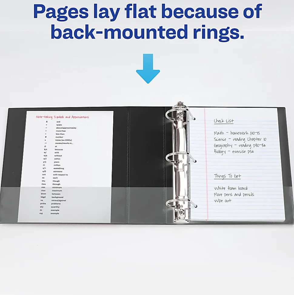 Avery® Heavy-Duty View 3 Ring Binder, 5" One Touch EZD® Rings, Black, 1 Binder