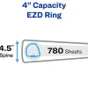 Avery® Heavy-Duty View 3 Ring Binder, 4" One Touch EZD® Rings, Black, 1 Binder