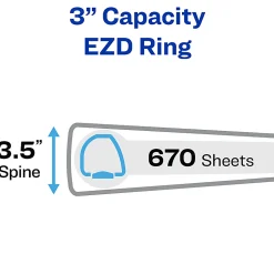 Avery® Heavy-Duty View 3-Ring Binder With Locking One-Touch EZD™ Rings, 3