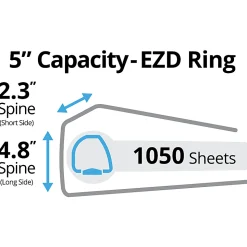 Avery® Heavy-Duty View 3-Ring Binder With Locking One-Touch EZD™ Rings, 5