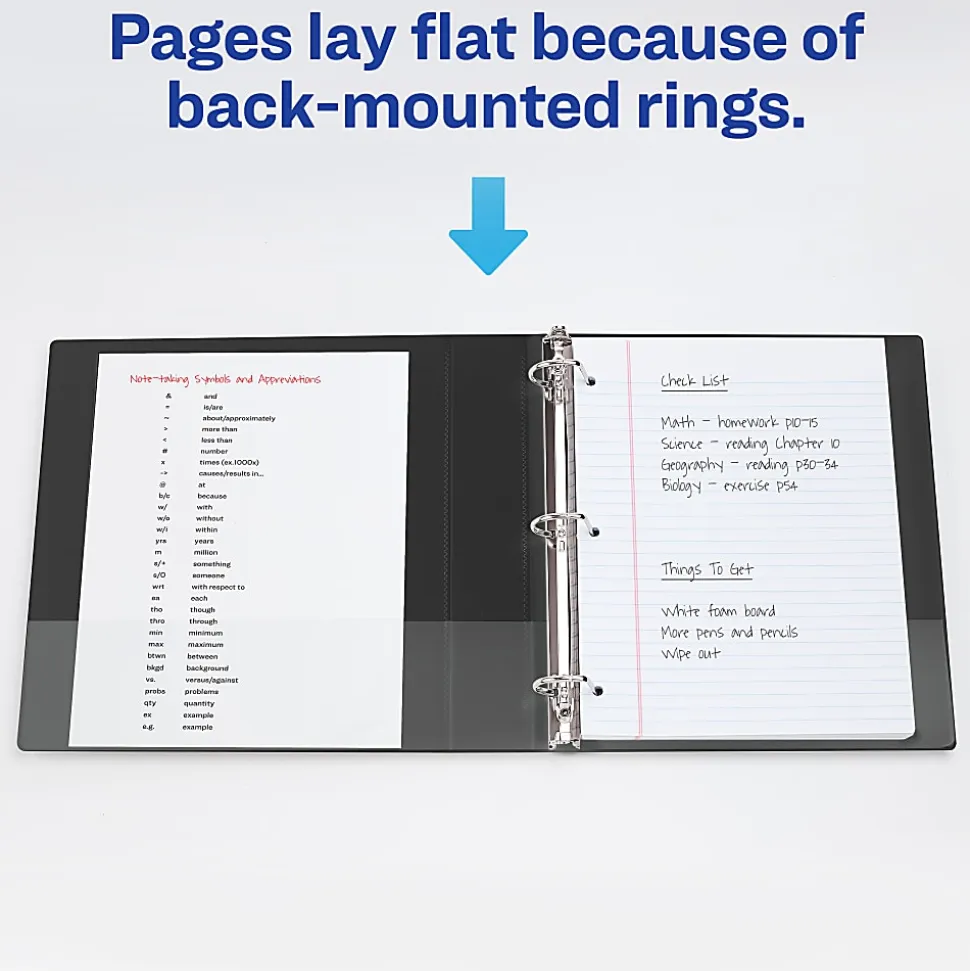 Avery® Heavy-Duty View 3 Ring Binder, 1.5" One Touch EZD® Ring, Black, 1 Binder