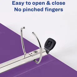 Avery® Heavy-Duty View 3-Ring Binder With Locking One-Touch EZD™ Rings, 3" D-Rings, 39% Recycled, Purple