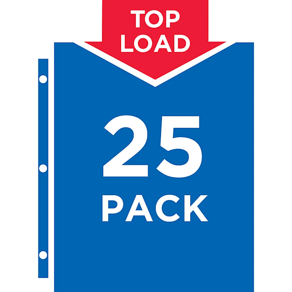 Avery® Heavyweight Easy Load™ Sheet Protectors, 8-1/2" x 11", Diamond Clear, 25 Document Protectors