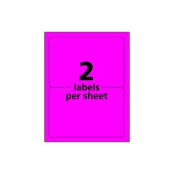 Avery® High-Visibility Permanent Shipping Labels, 5948, 5 1/2