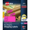Avery® High-Visibility Shipping Labels, AVE5974, 2" x 4", Neon Magenta, Box Of 1000