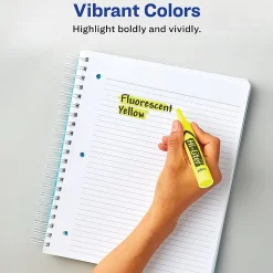 Avery® Hi-Liter® SmearSafe® Highlighters, Chisel Tip, Desk-Style, Assorted, Pack Of 12 Highlighters