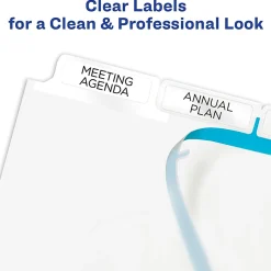 Avery®Index Maker® Big Tab Clear Label Dividers, 5-Tab Set