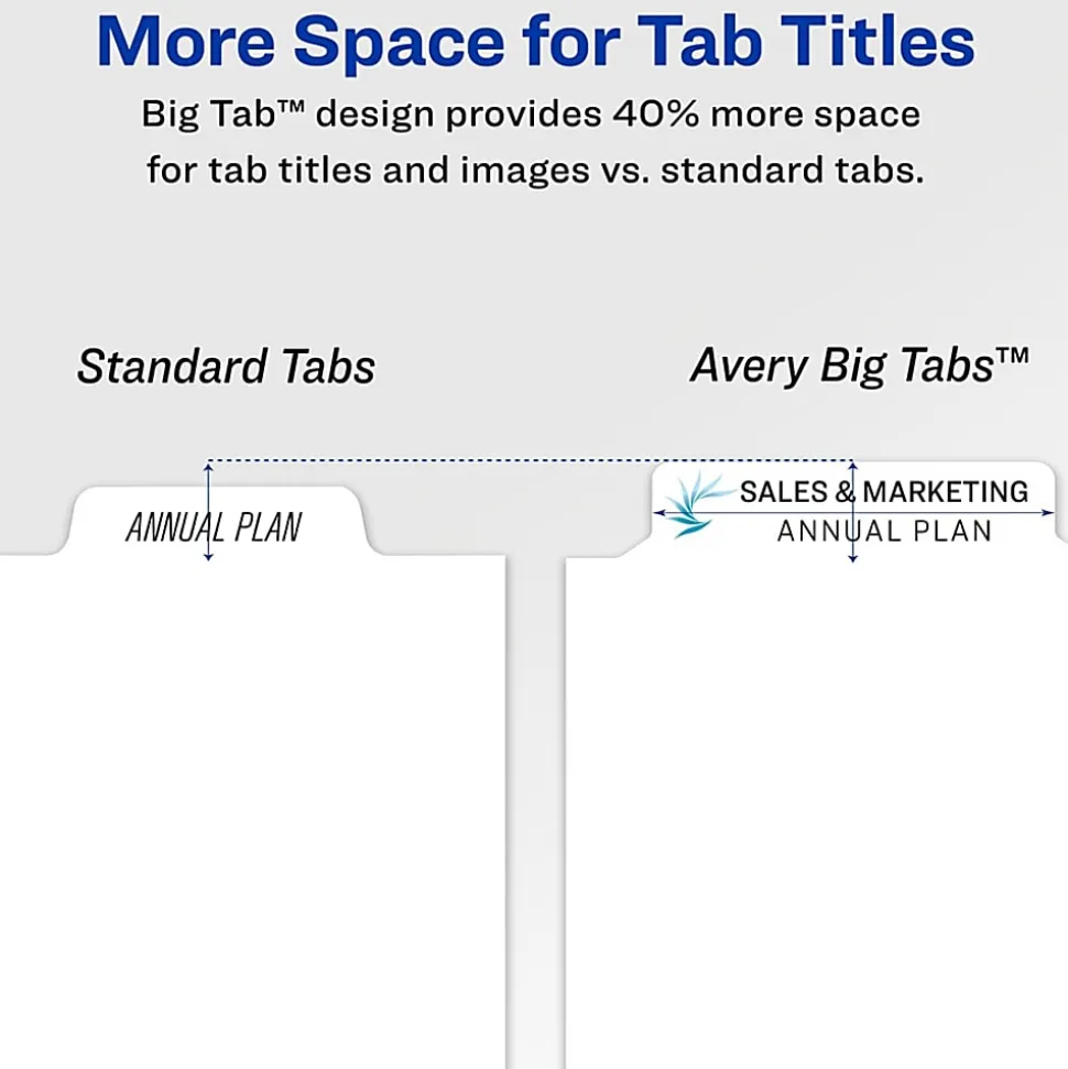 Avery®Index Maker® Big Tab Clear Label Dividers, 5-Tab Set