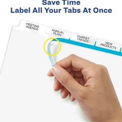 Avery®Index Maker® Big Tab Clear Label Dividers, 5-Tab Set