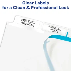 Avery®Index Maker® Big Tab Clear Label Dividers, 5-Tab Set