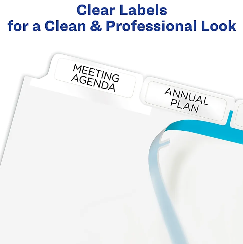 Avery®Index Maker® Big Tab Clear Label Dividers, 5-Tab Set