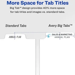 Avery®Index Maker® Big Tab Clear Label Dividers, 8-Tab Set