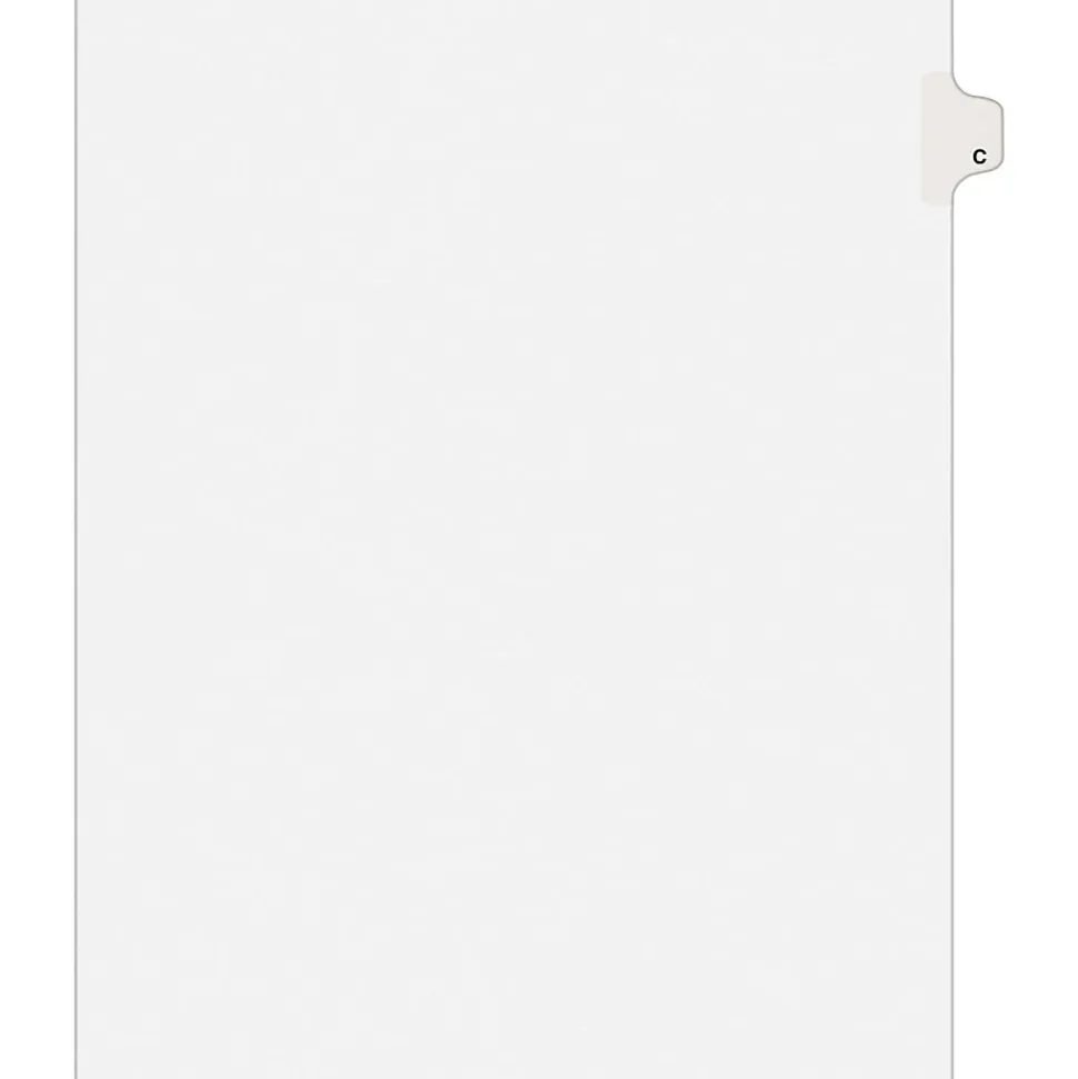 Avery® Individual Legal Dividers Avery® Style, Letter Size, Side Tab C, Pack Of 25