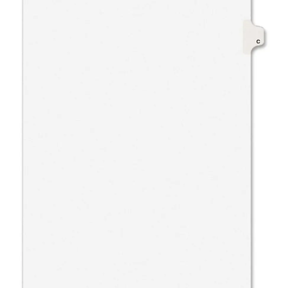 Avery® Individual Legal Dividers Avery® Style, Letter Size, Side Tab C, Pack Of 25