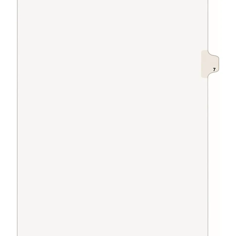 Avery® Individual Legal Dividers Avery® Style, Letter Size, Side Tab #7, Pack Of 25
