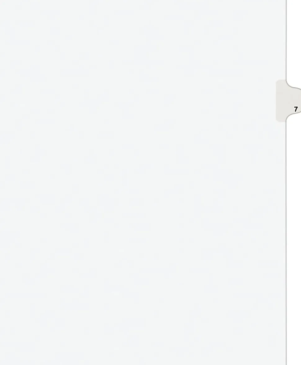 Avery® Individual Legal Dividers Avery® Style, Letter Size, Side Tab #7, Pack Of 25