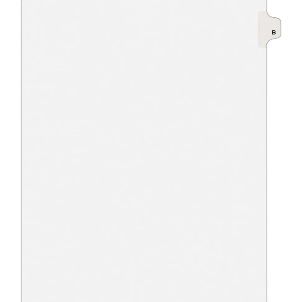 Avery® Individual Legal Dividers Avery® Style, Letter Size, Side Tab B, Pack Of 25