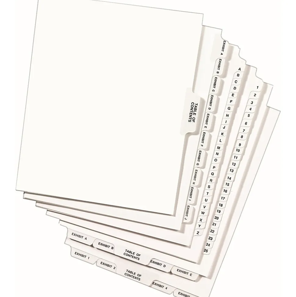 Avery® Individual Legal Dividers Avery® Style, Letter Size, Side Tab B, Pack Of 25
