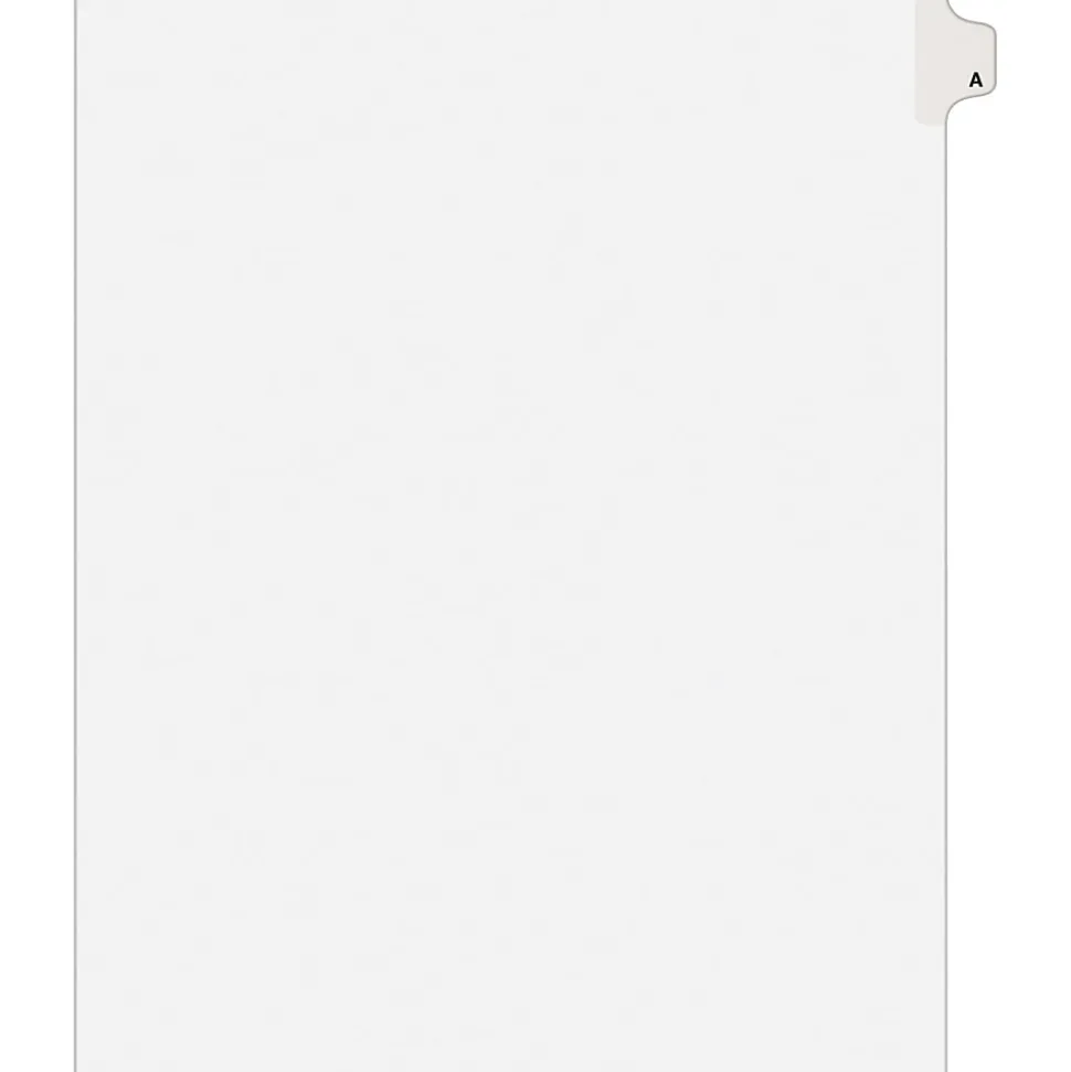 Avery® Individual Legal Dividers Avery® Style, Letter Size, Side Tab A, Pack Of 25