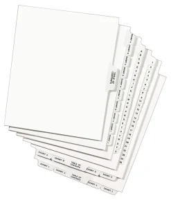 Avery® Individual Legal Exhibit Dividers, Avery® Style, #5, Side Tab, Letter Size, Pack Of 25