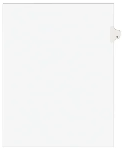 Avery® Individual Legal Exhibit Dividers, Avery® Style, #5, Side Tab, Letter Size, Pack Of 25