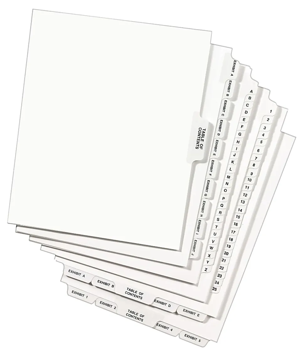 Avery® Individual Legal Exhibit Dividers, Avery® Style, #3, Side Tab, Letter Size, Pack Of 25