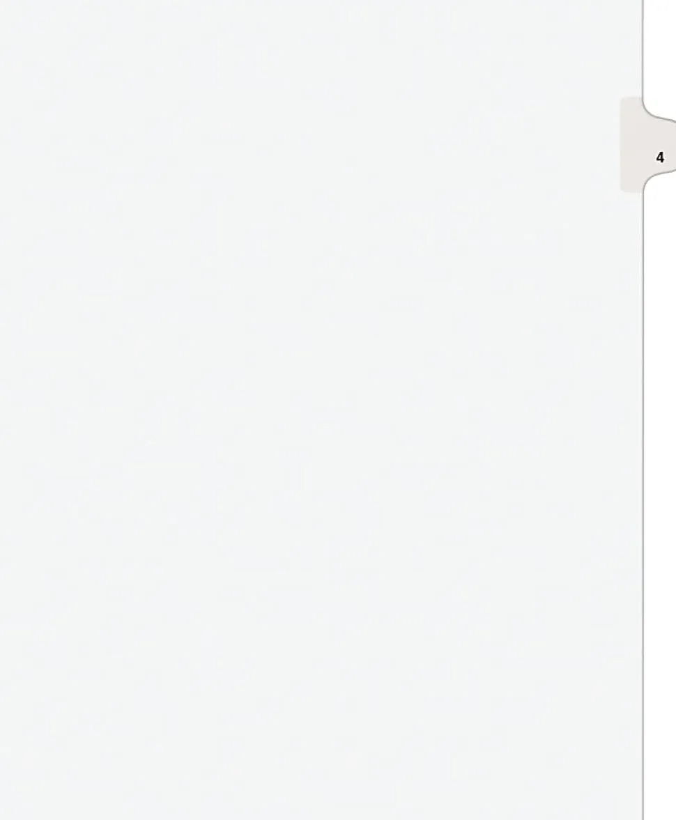Avery® Individual Legal Exhibit Dividers, Avery® Style, #4, Side Tab, Letter Size, Pack Of 25
