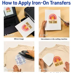 AveryĀ® Inkjet Printer T-Shirt Transfer Paper, 3275, Letter Size (8 1/2" x 11"), Pack Of 12