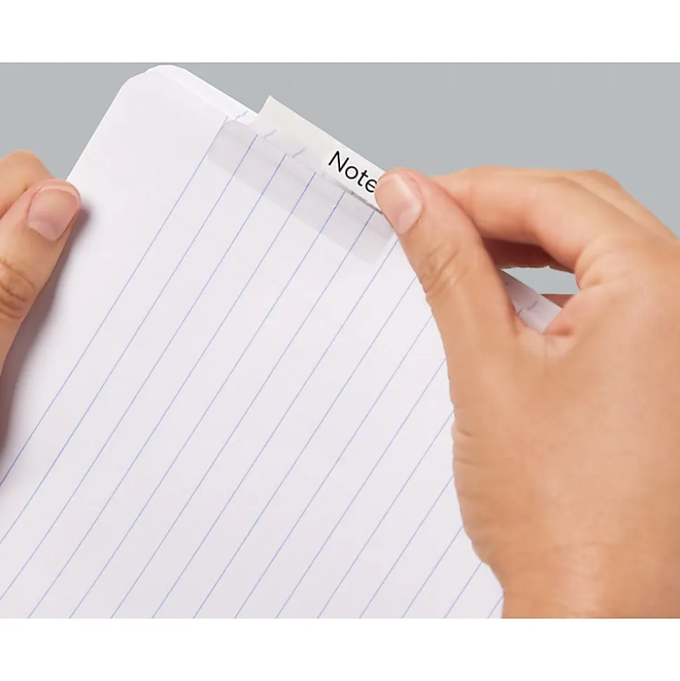 Avery® Insertable Self-Adhesive Index Tabs With Printable Inserts, 1.5", Clear, Pack Of 25
