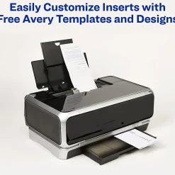 Avery® Insertable Self-Adhesive Index Tabs With Printable Inserts, 1.5