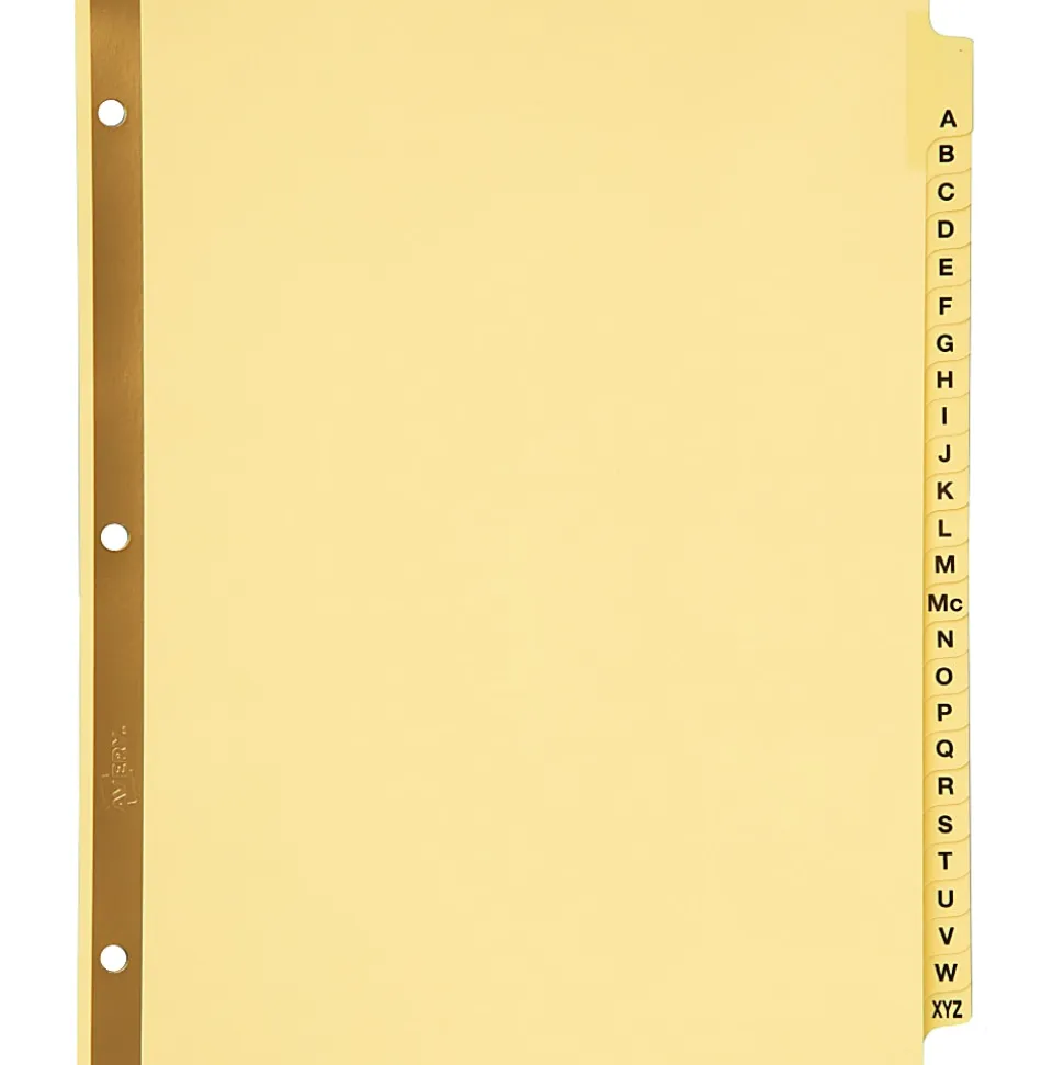 Avery® Laminated Preprinted Dividers, A-Z Tabs, 8 1/2" x 11", Set Of 25