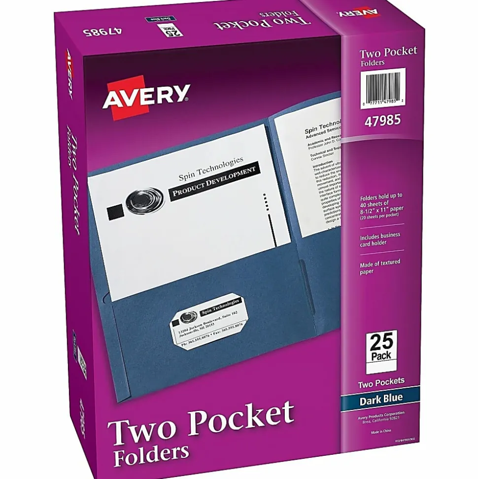 Avery® Letter Pocket Folder, 47985CT