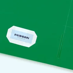 Avery® Letter Pocket Folder - 8 1/2" x 11" - 40 Sheets Capacity - 2 Internal Pocket - Embossed Paper - Green - Embossed - 25/Box - 5 / Carton